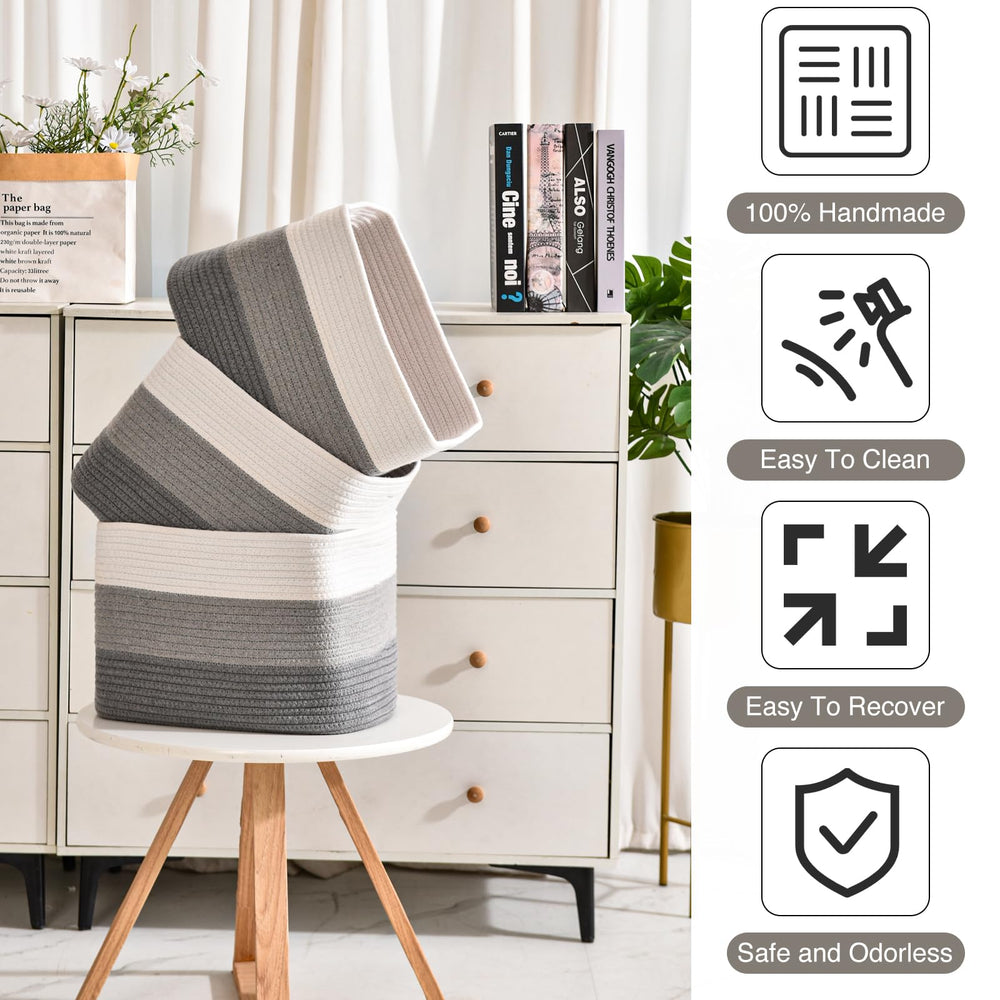 ICERZCZ basket folded flat for space-saving storage when not in use
