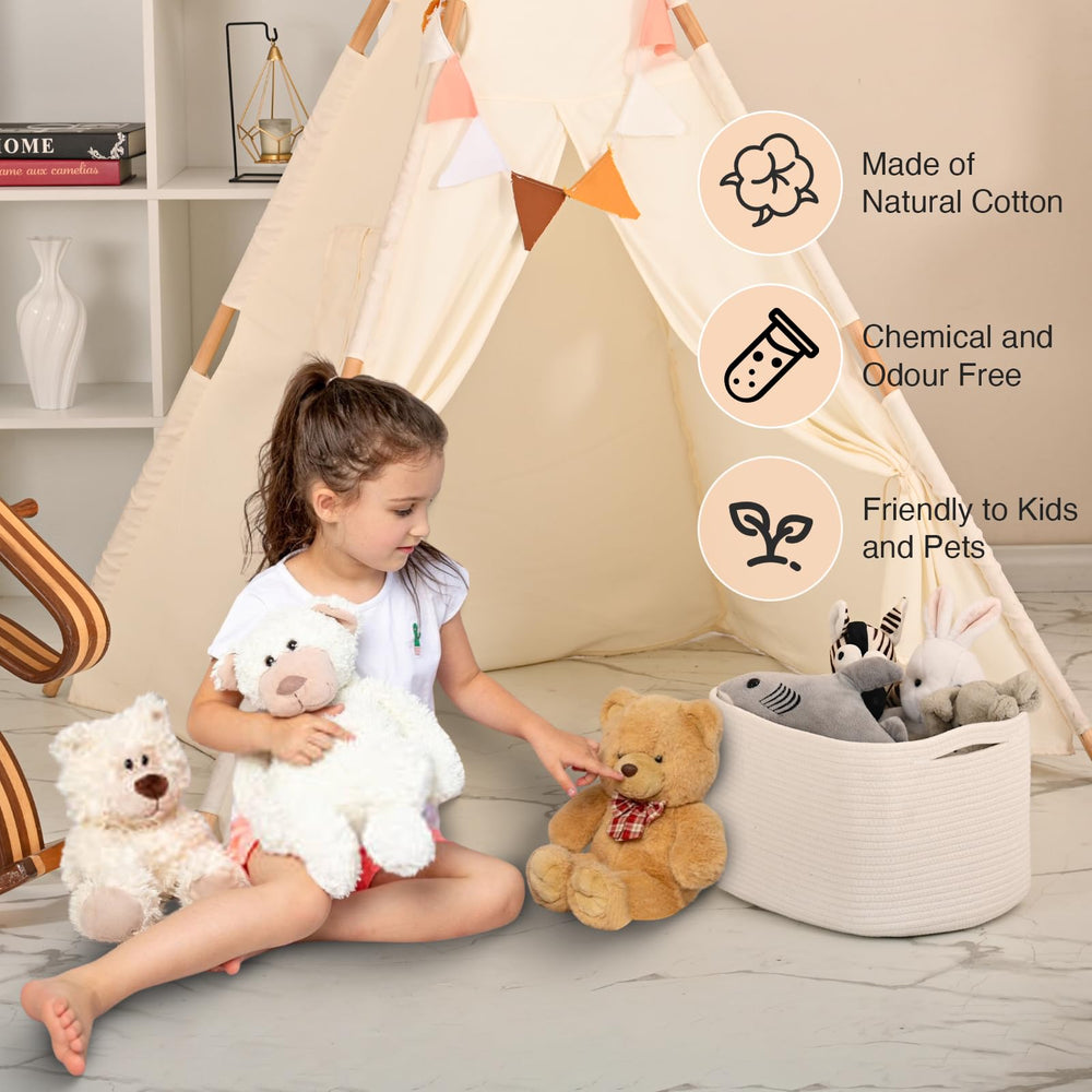 ICERZCZ living room basket for convenient organization and style