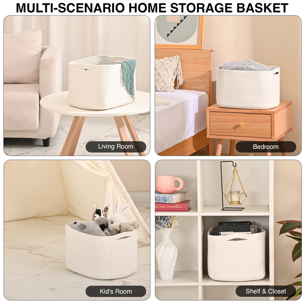 ICERZCZ nursery decor basket adds style while concealing essentials