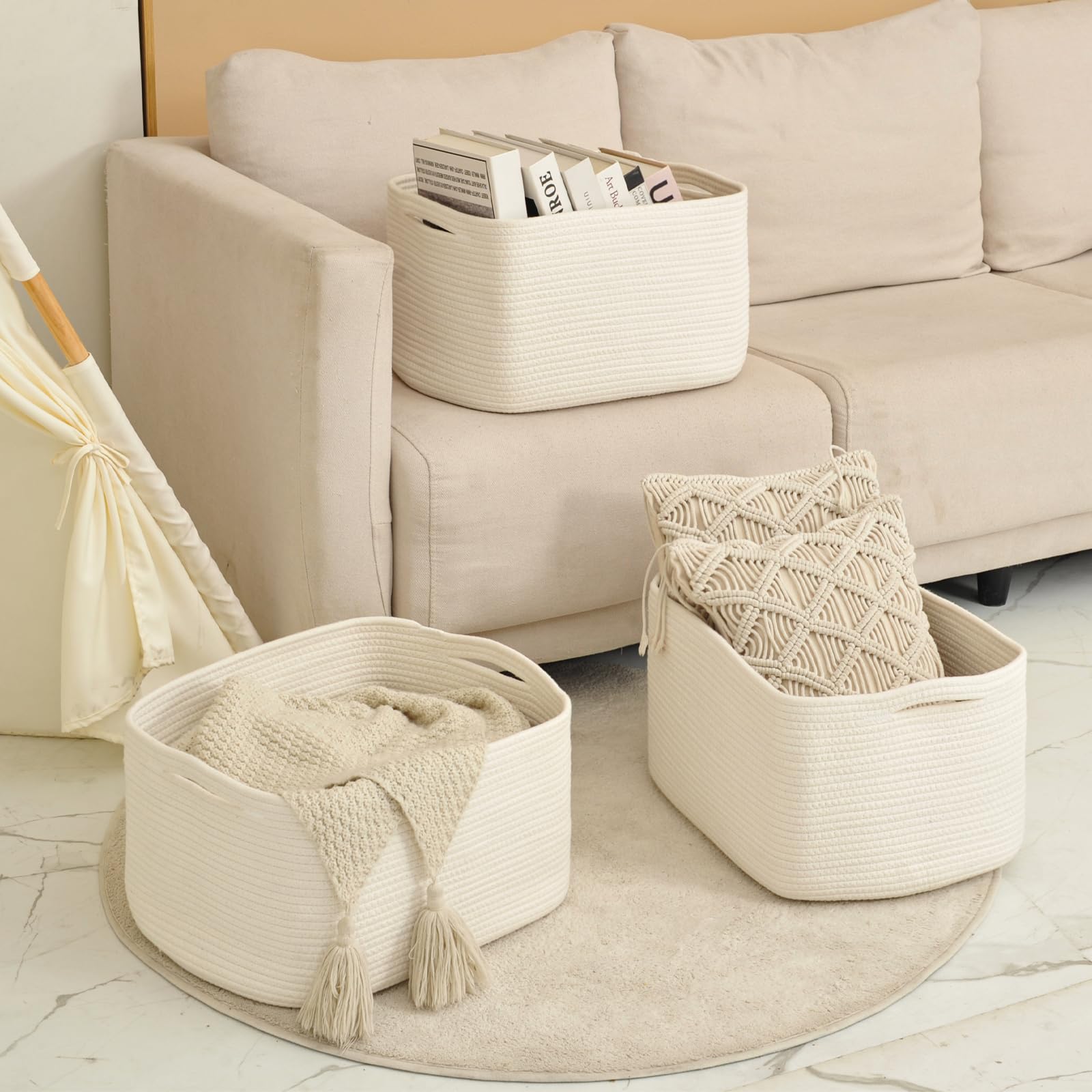 ICERZCZ versatile bin suitable for living room, nursery, or office.