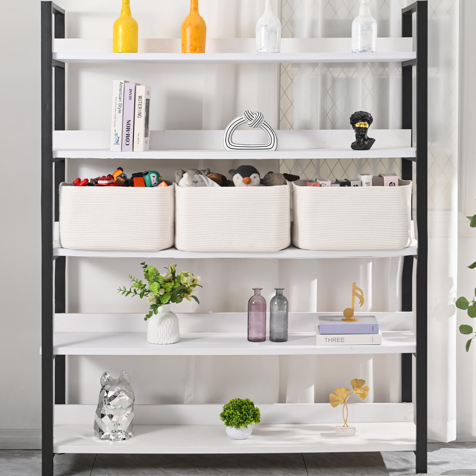 ICERZCZ rope bin ideal for toy storage and quick access.