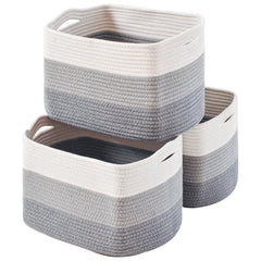 ICERZCZ storage basket on shelves in gradient grey for tidy, accessible storage