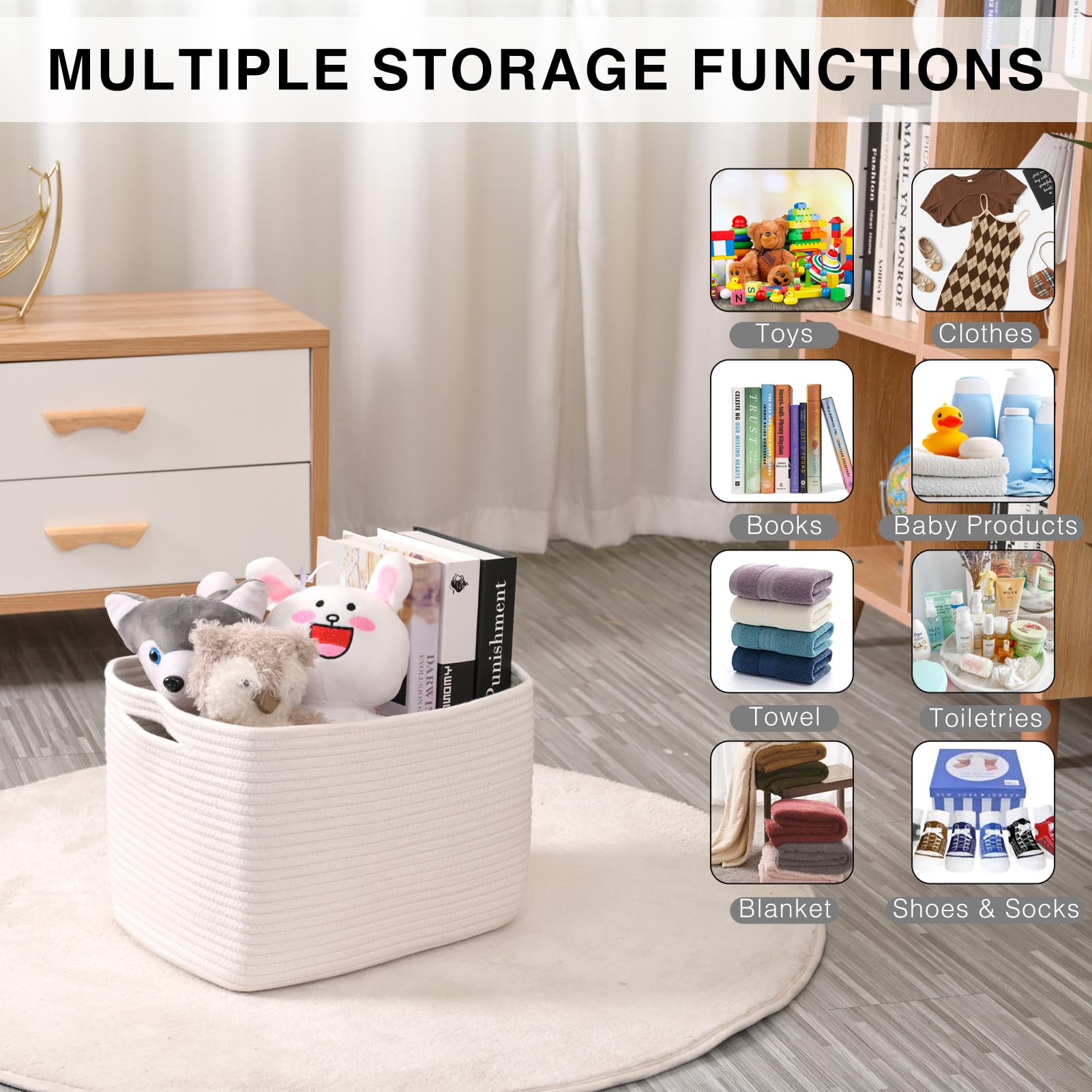 ICERZCZ basket handles for easy transport around the home