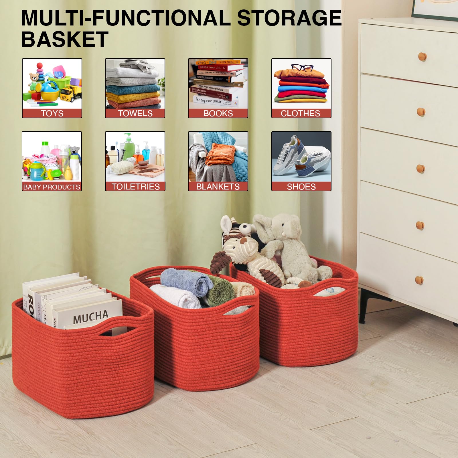 ICERZCZ toy storage bin in nursery for safe playthings