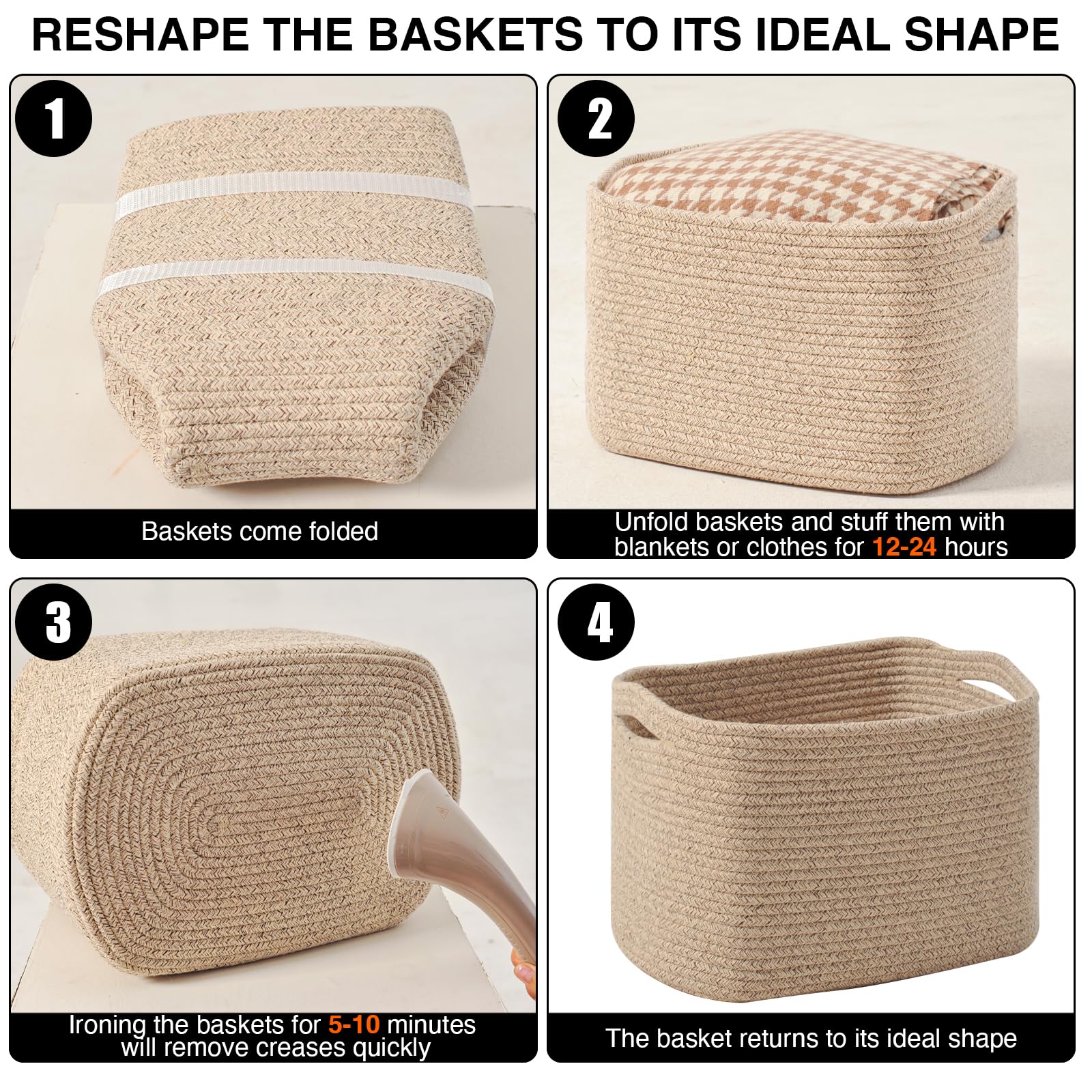 ICERZCZ versatile storage basket for bedroom or office organization.