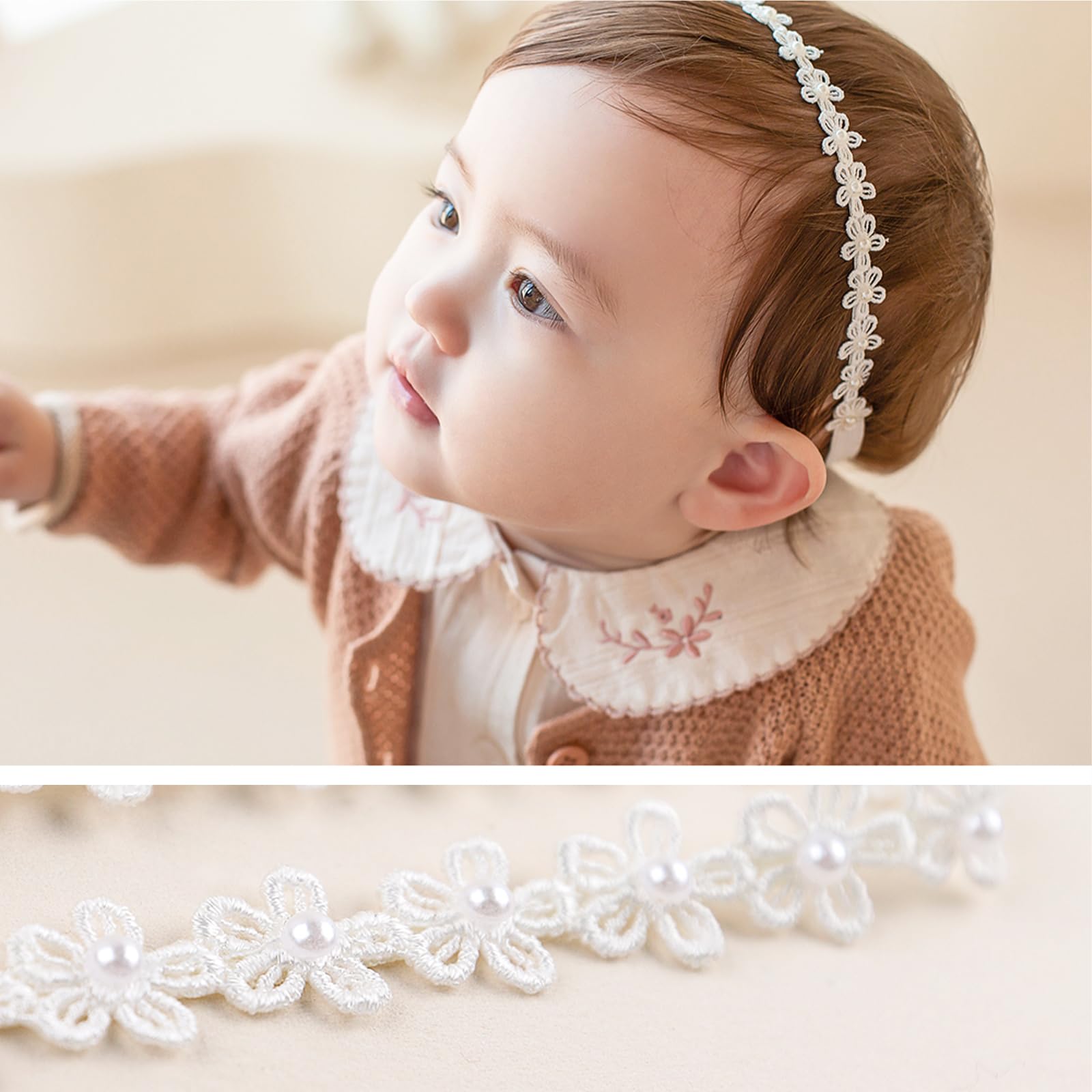 ICKEYOU christening headband pairs with party outfits for cherished moments