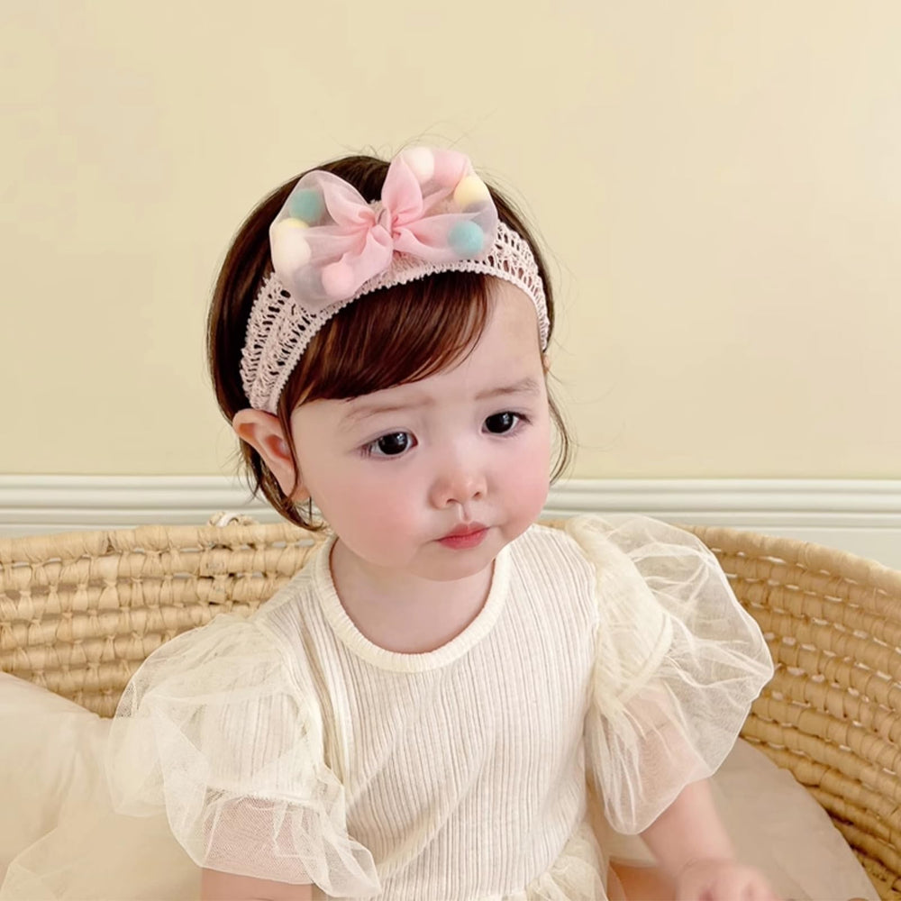 ICKEYOU baby photo headband with bows for milestones