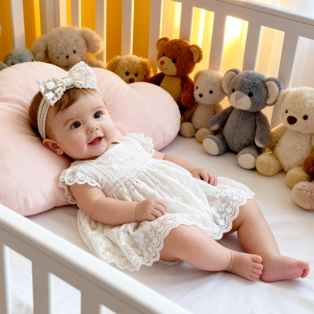 icke-you newborn handmade headband; comfortable, non-toxic materials for delicate heads.