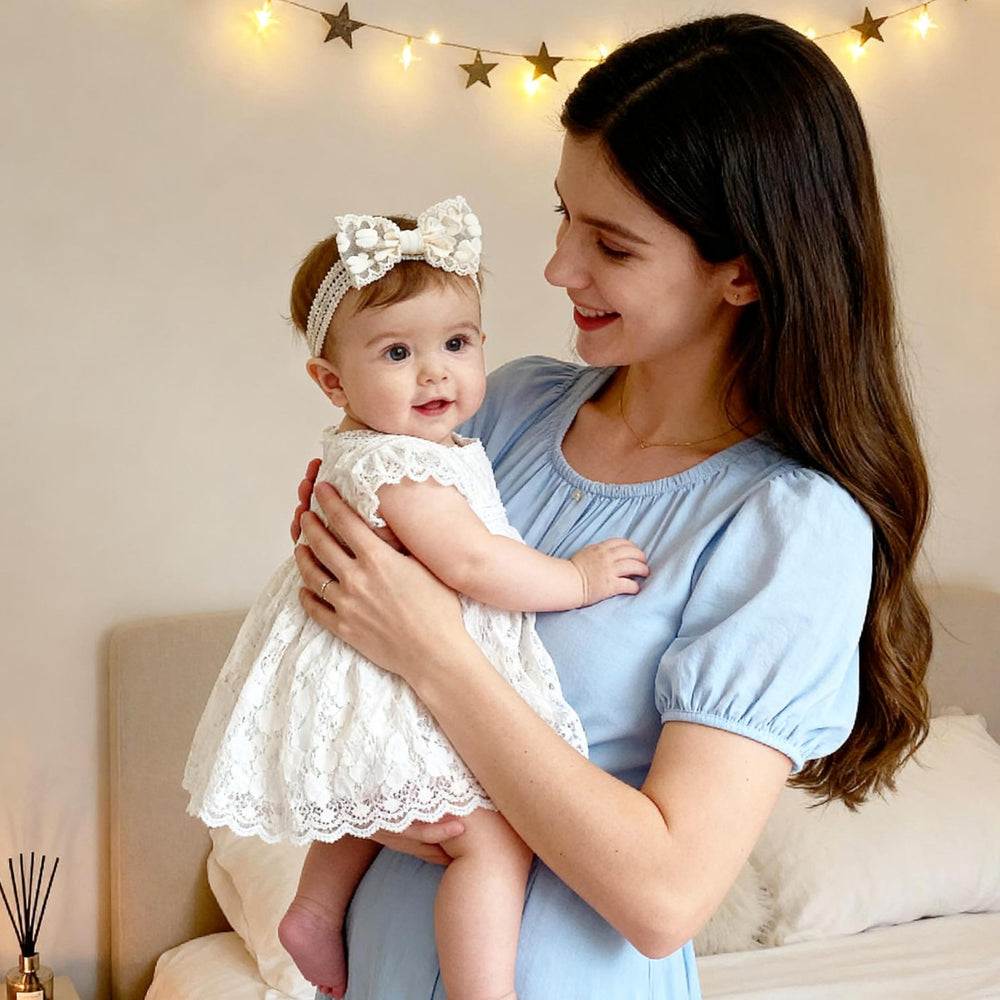 icke-you soft elastic headband; adjustable fit for babies from newborn to toddler.