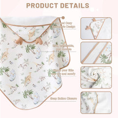 ICKYOU 100% cotton baby towel highlights soft texture and quick-drying fibers