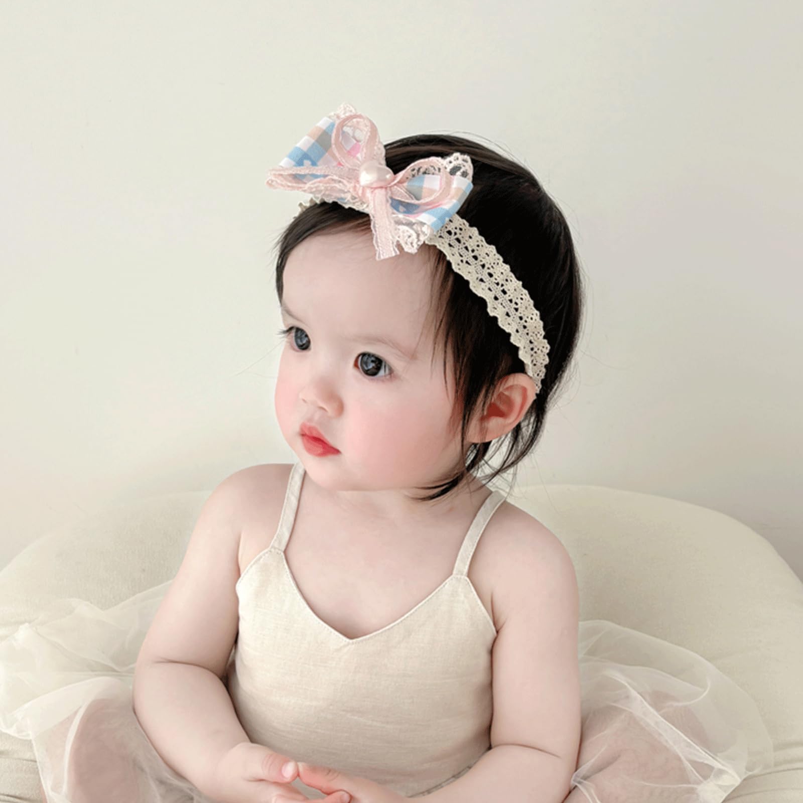 ICKEYOU newborn hairband with bows, ideal for photos and milestones.