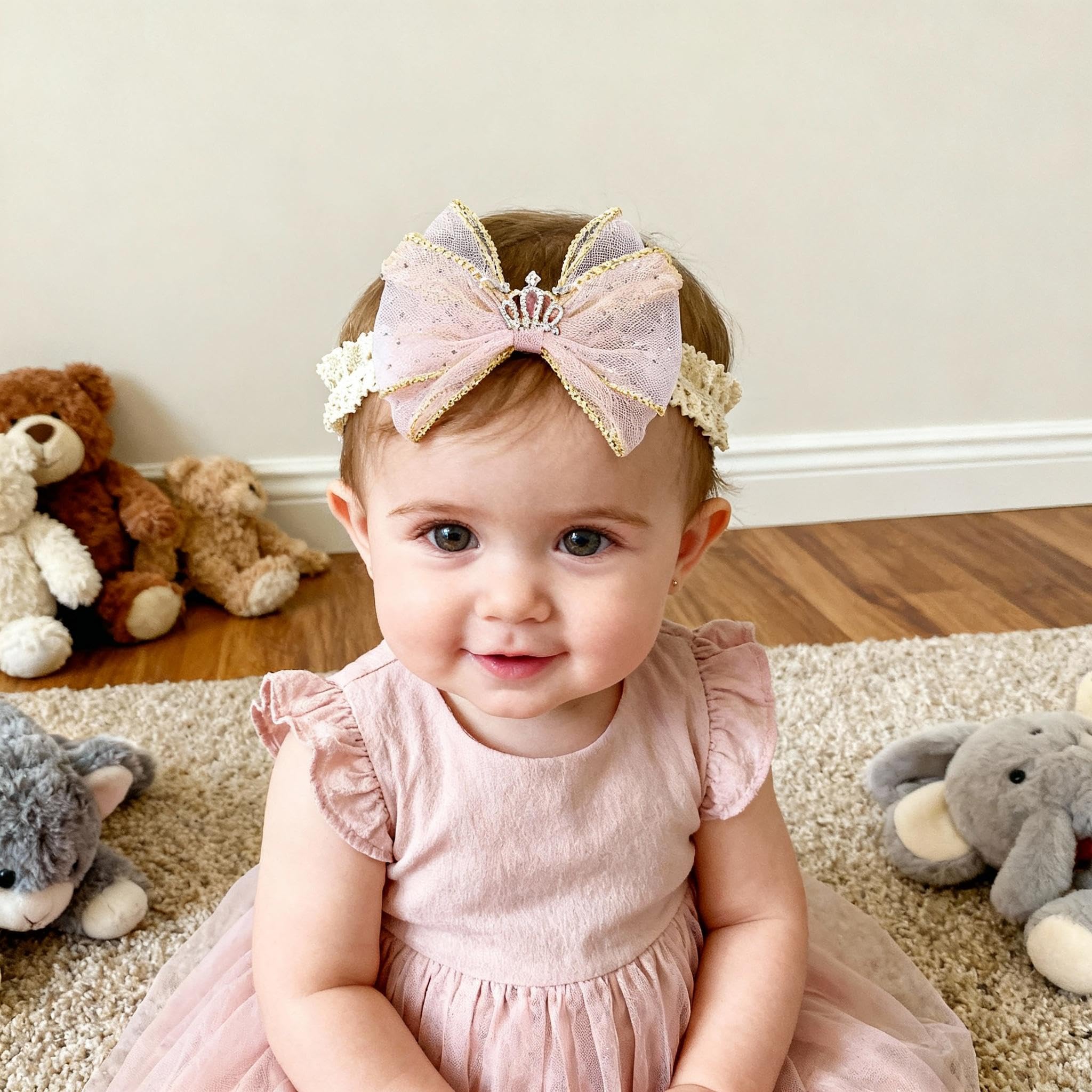 ICKEYOU newborn photo headband perfect for milestone smiles and portraits.