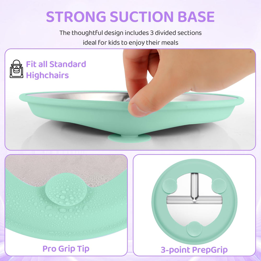 Iconfont heat-resistant suction plate withstands daily drops and dishwashing