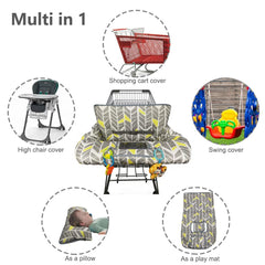 ICOPUCA cart cover featuring toy loops and phone pocket for entertainment