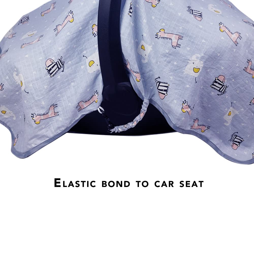 ICOPUCA muslin breathable fabric keeps baby cool during drives.