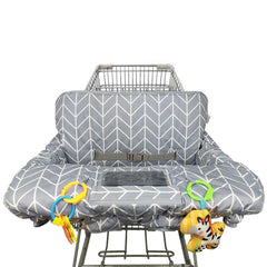ICOPUCA shopping cart cover cotton-front delivers soft, baby-friendly comfort.