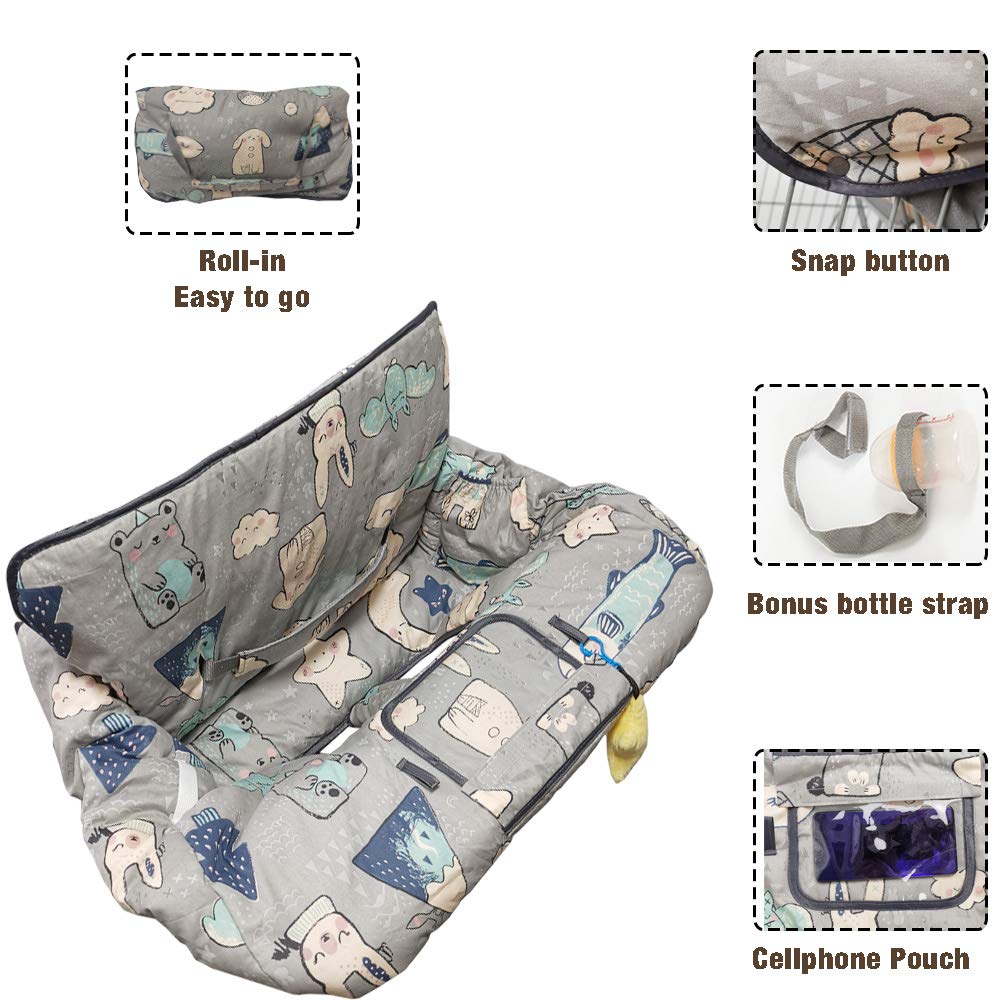 ICOPUCA shopping cart cover extra padded softness enhances seated comfort