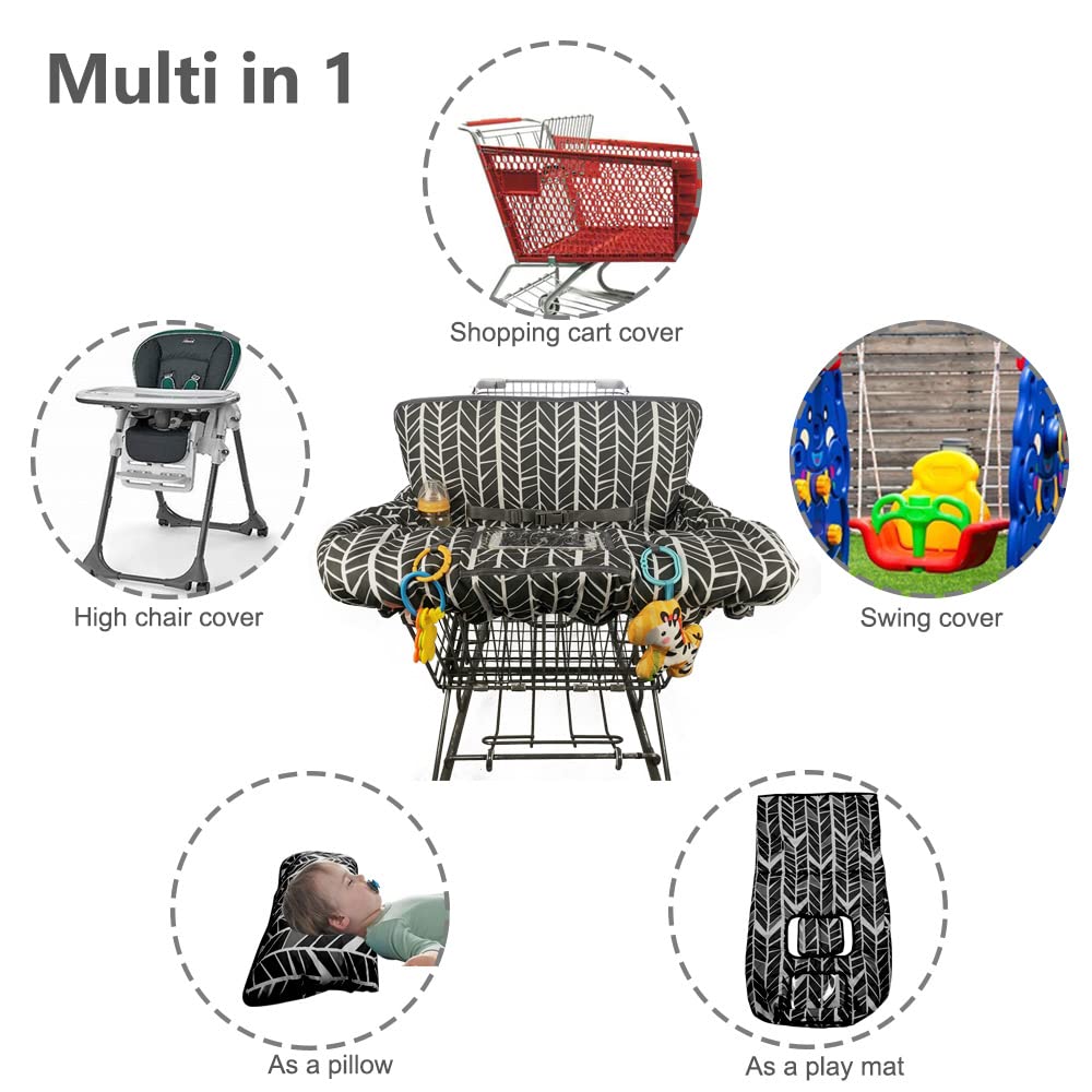 ICOPUCA cart cover with toy loops and phone pocket for entertainment