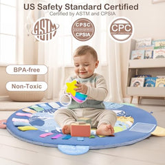 Spacious 335-inch surface on ICOSY mat supports tummy time and free play.