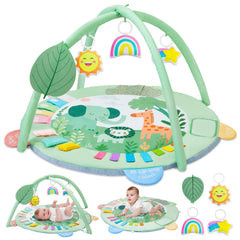 ICOSY baby play gym mat surface for tummy time and sensory exploration.