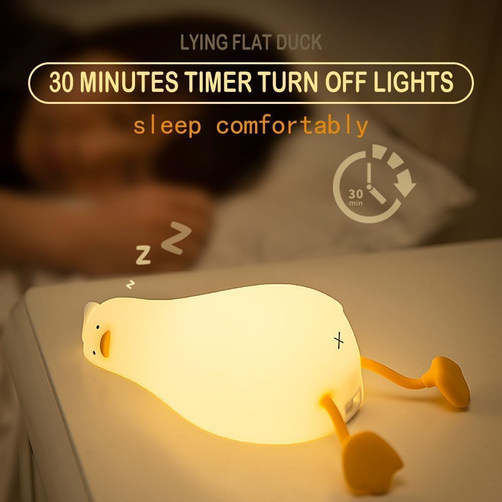 Icotoibabie duck light 1200mAh battery enables cordless use with long glow