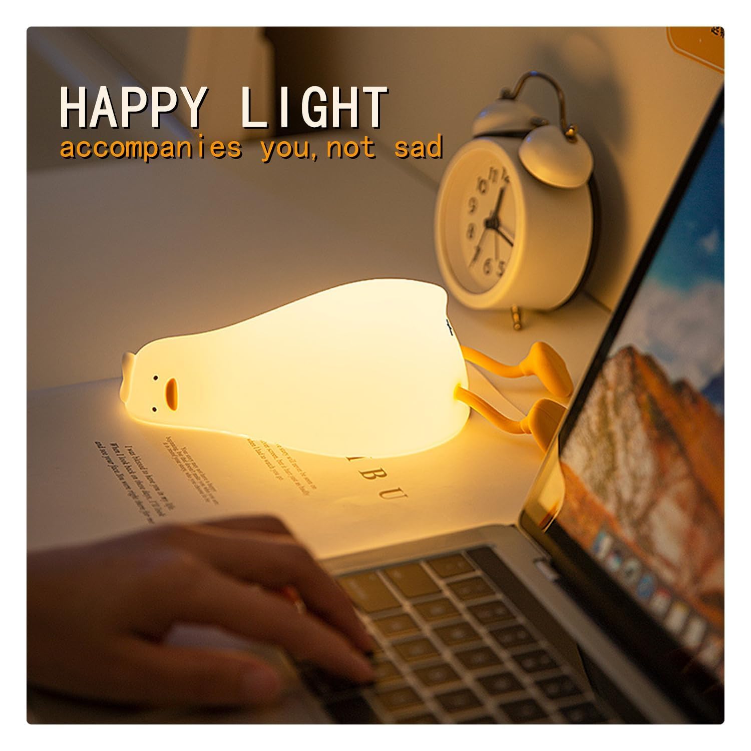 Icotoibabie portable duck lamp for nursery or desk spaces