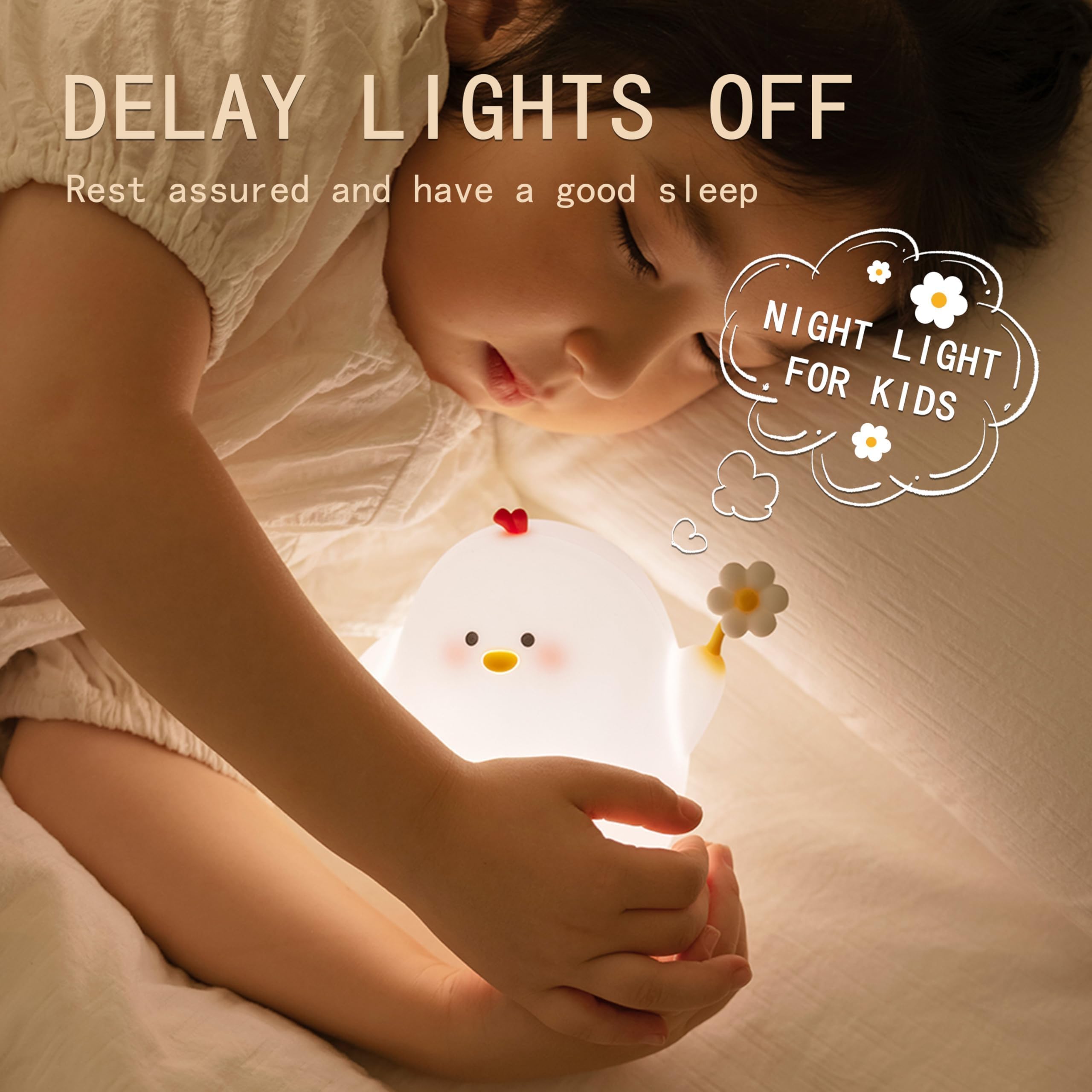 Icotoibabie portable table lamp doubles as cute desk decor.