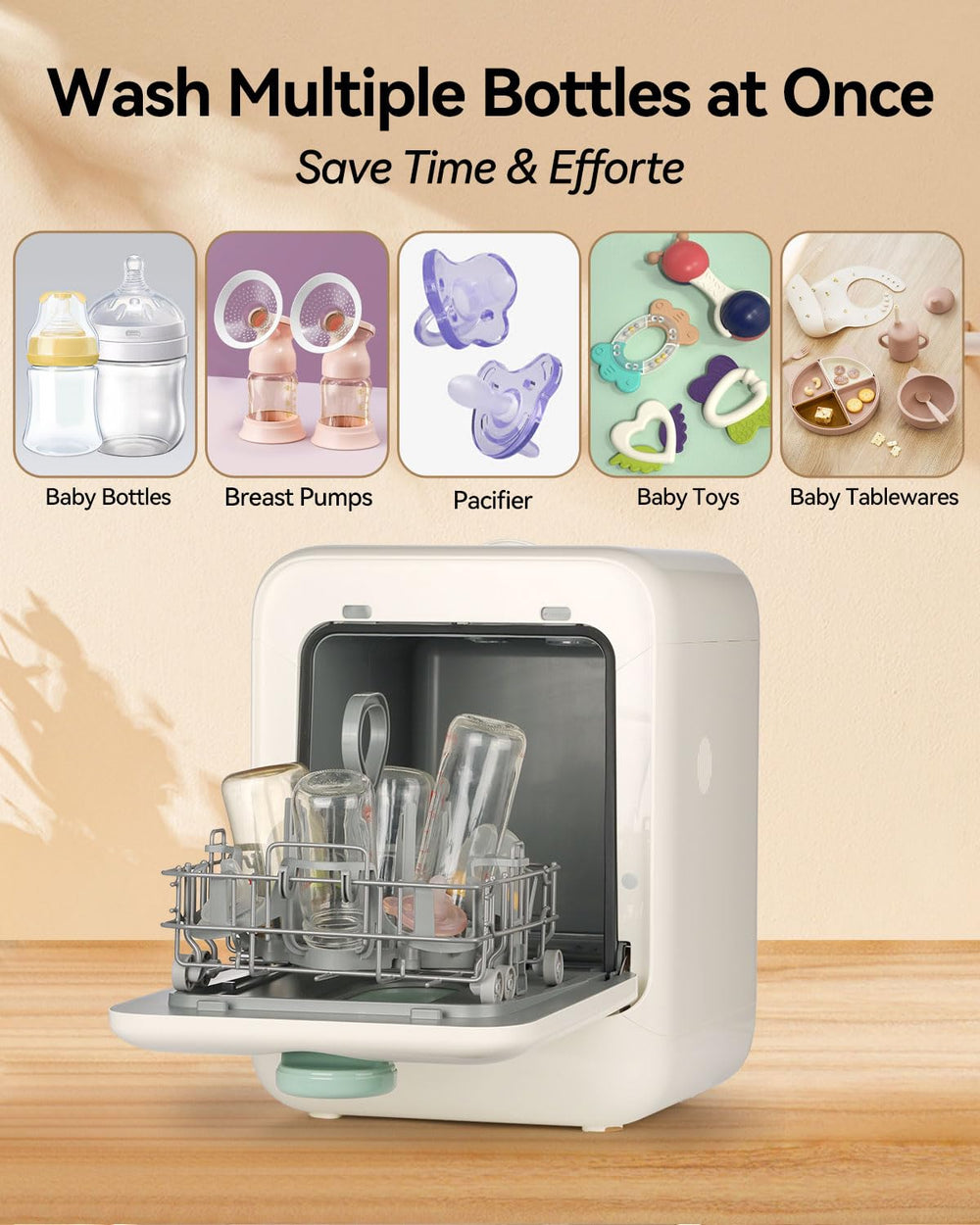 ICUIRE rapid wash in 19 minutes demonstrates quick bottle cleaning.