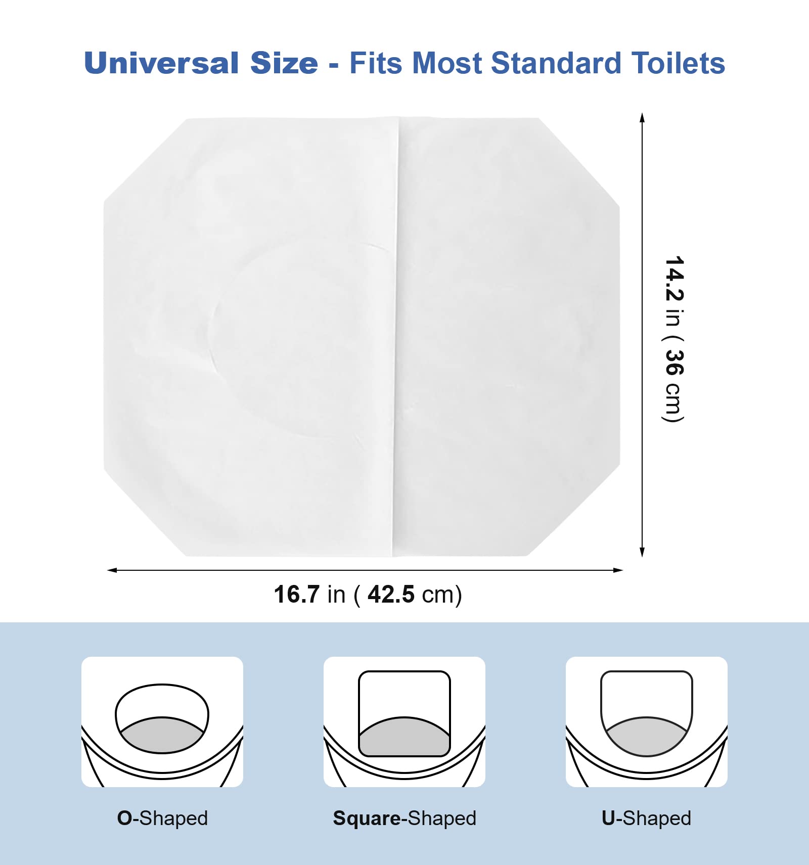 ICWEIMEI flushable cover being unfolded for quick use.