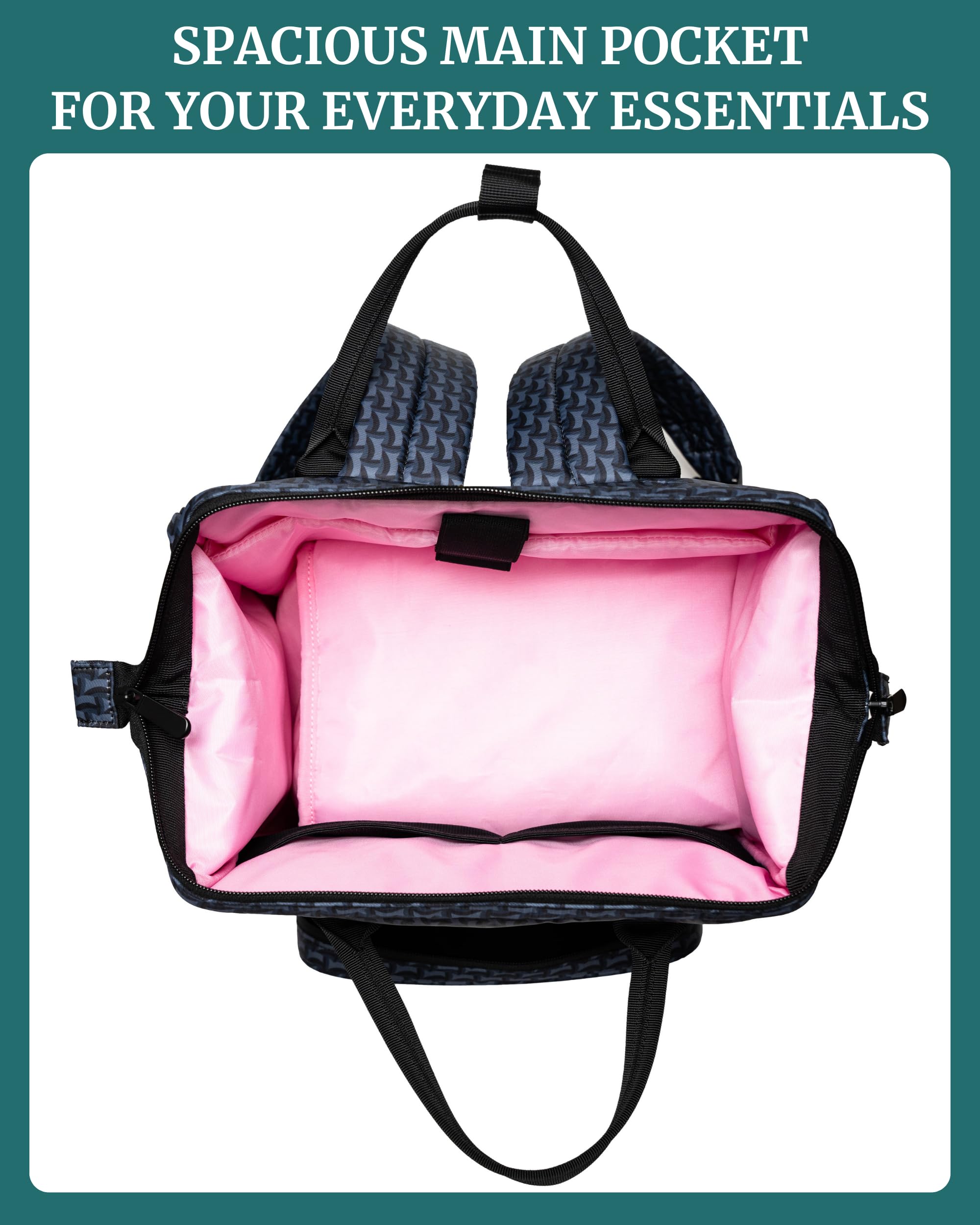 IDAHO JONES diaper-ready pocket helps store baby essentials neatly.