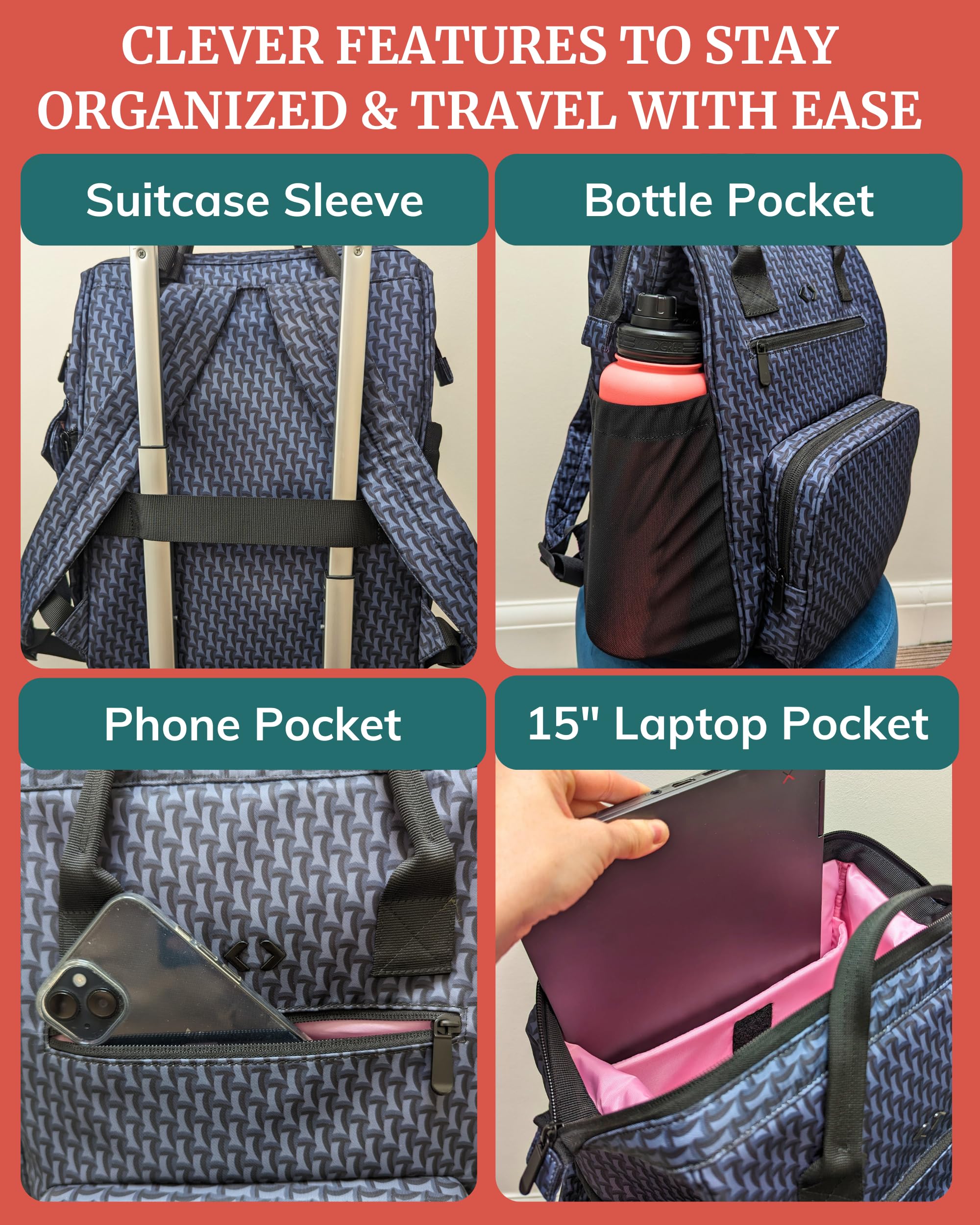 IDAHO JONES ergonomic shoulder straps provide comfortable wear throughout the day.