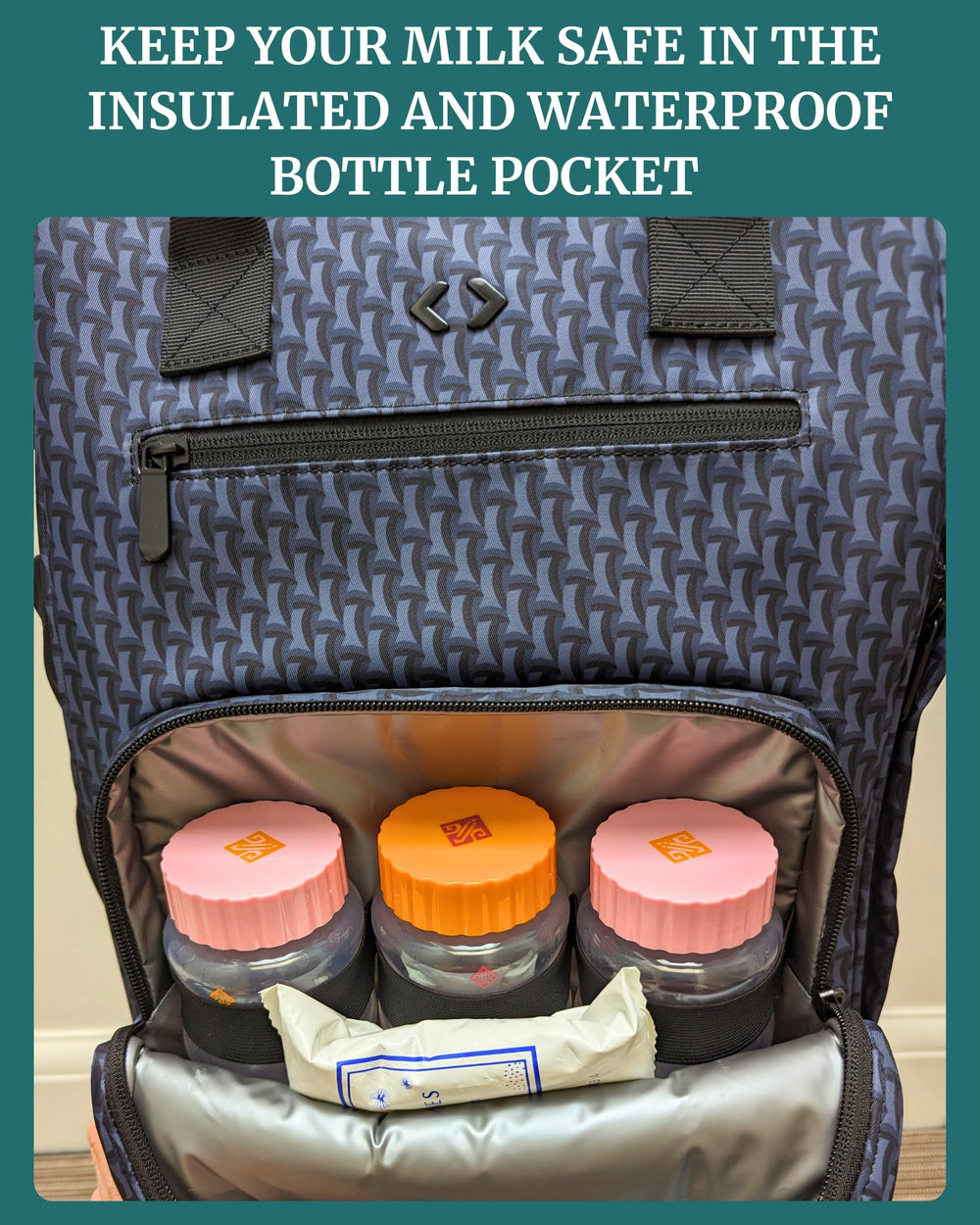 IDAHO JONES Spectra storage compartment keeps portable pumps organized.
