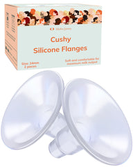 IDAHO JONES Cushy silicone flanges 24mm offer comfortable fit for gentle pumping.