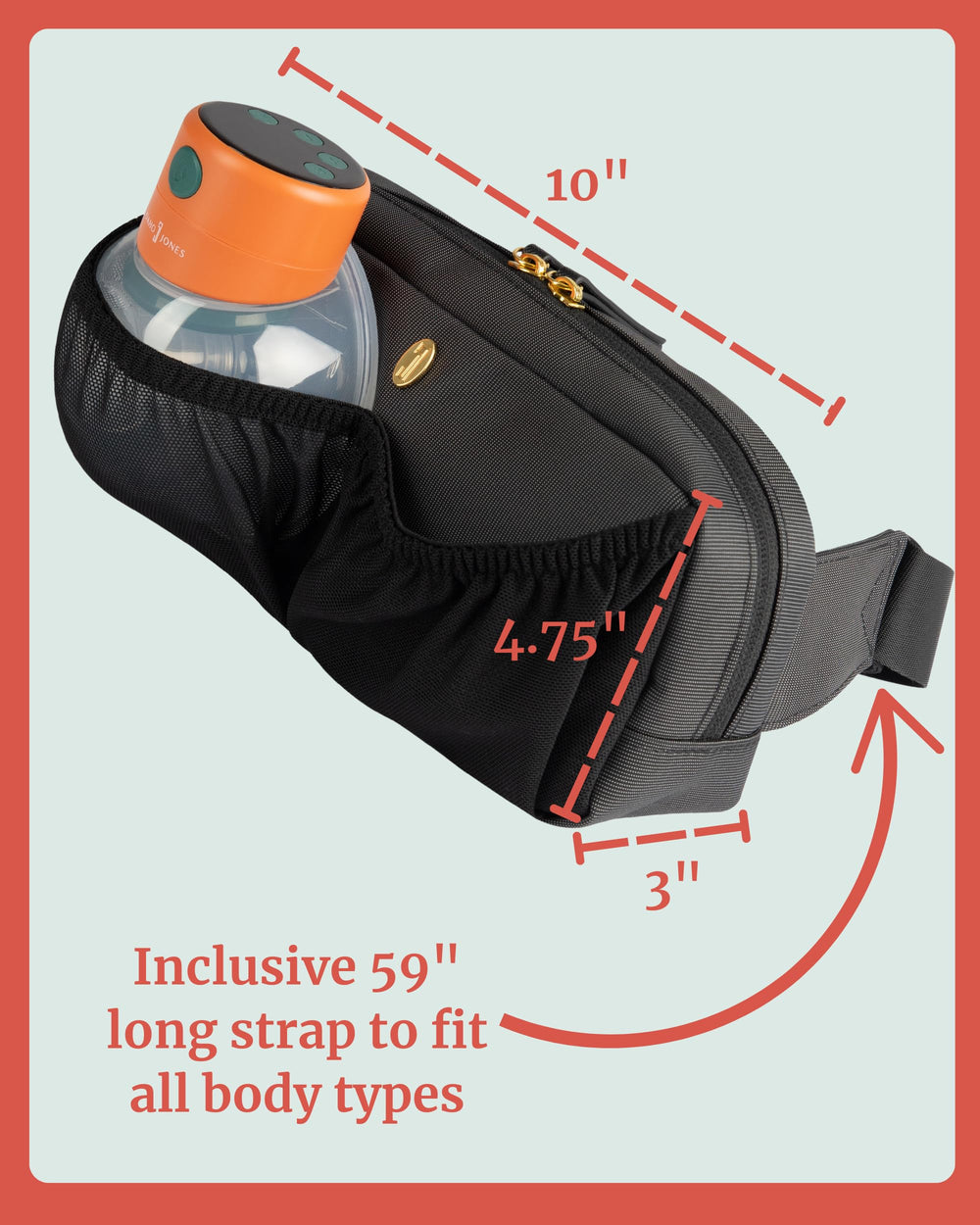 IDAHO JONES Pump Bag durable construction with reliable zippers