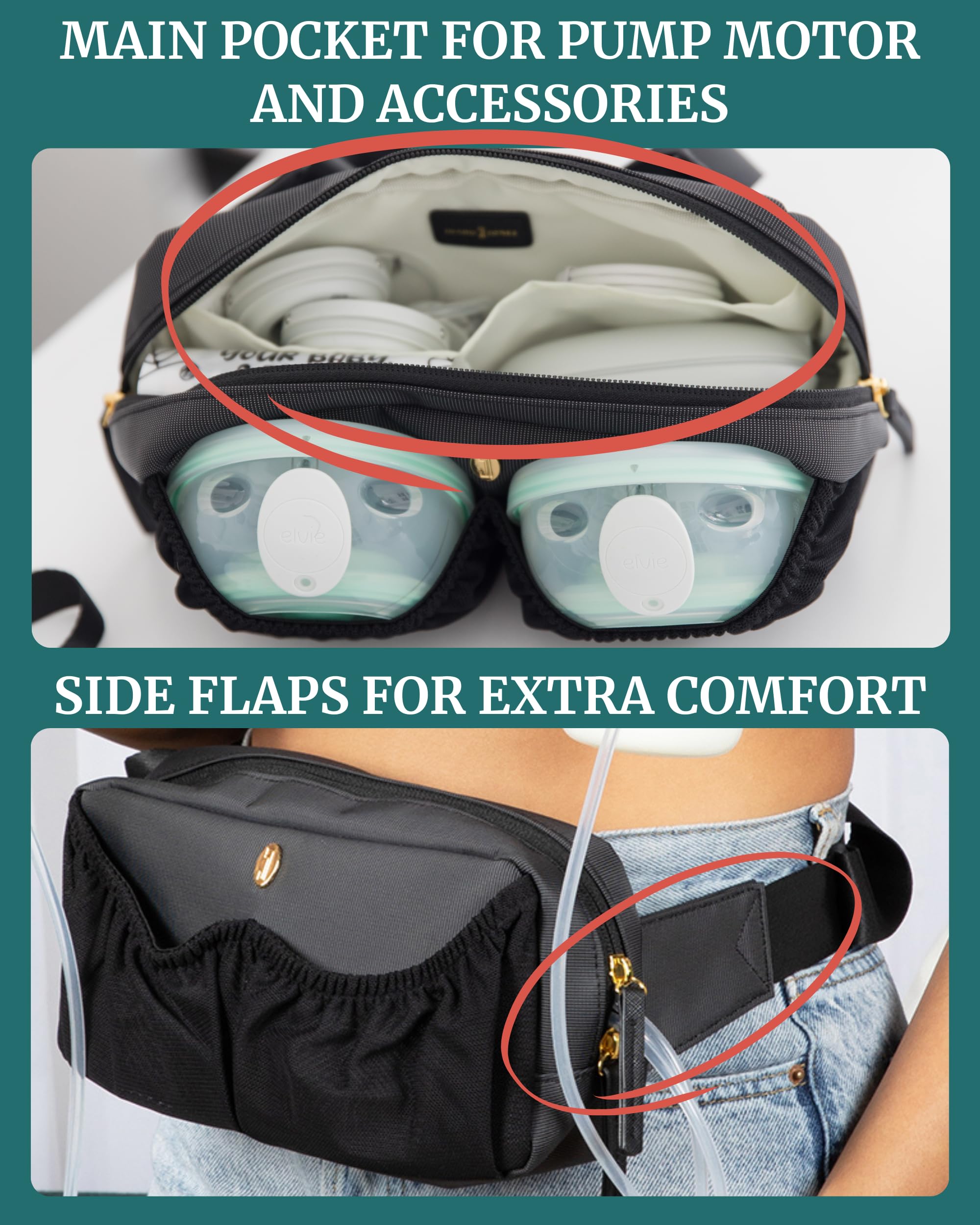 IDAHO JONES Pump Bag features front elastic pockets for quick access to accessories