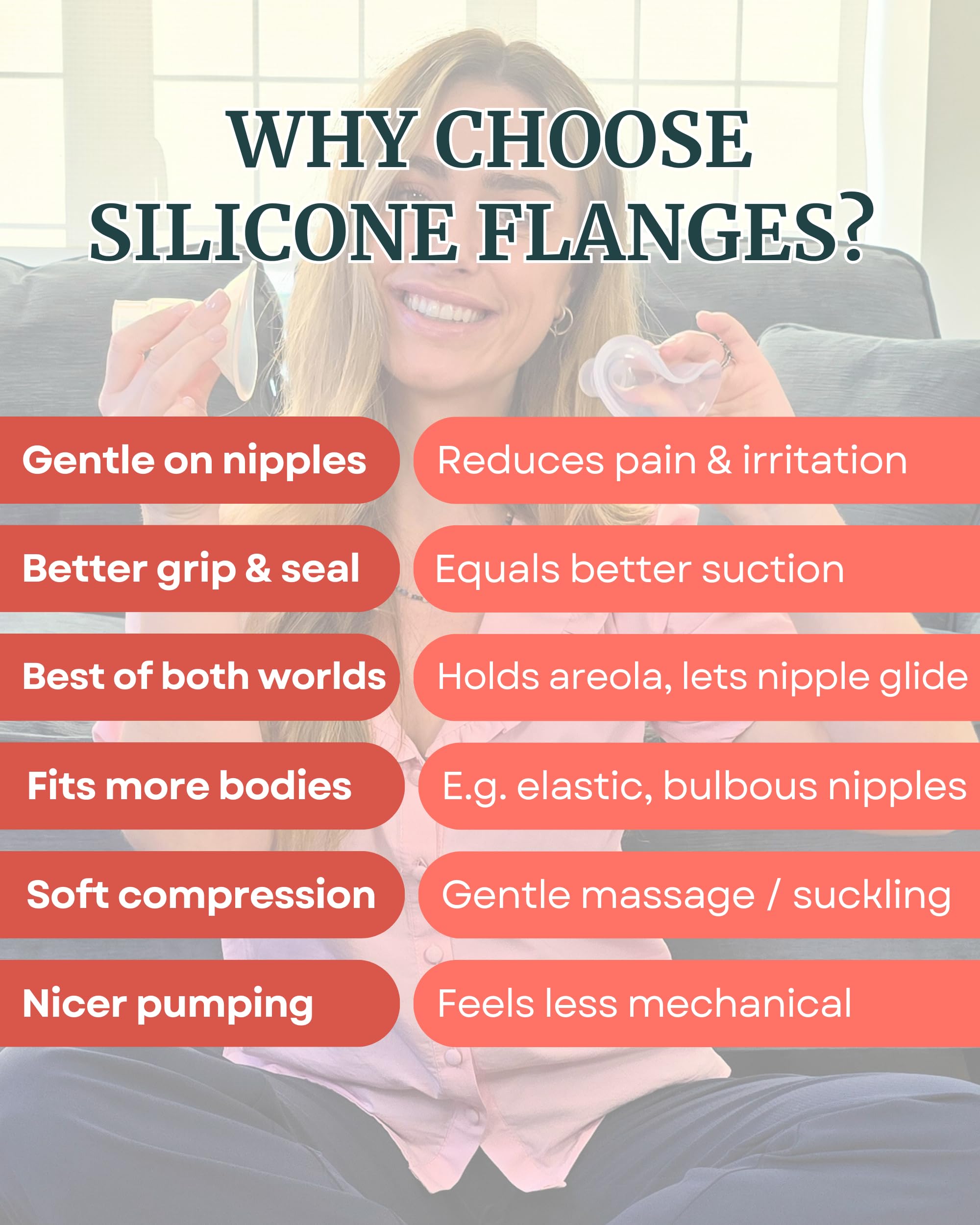 IDAHO JONES soft silicone flange close-up emphasizing flexible, gentle material