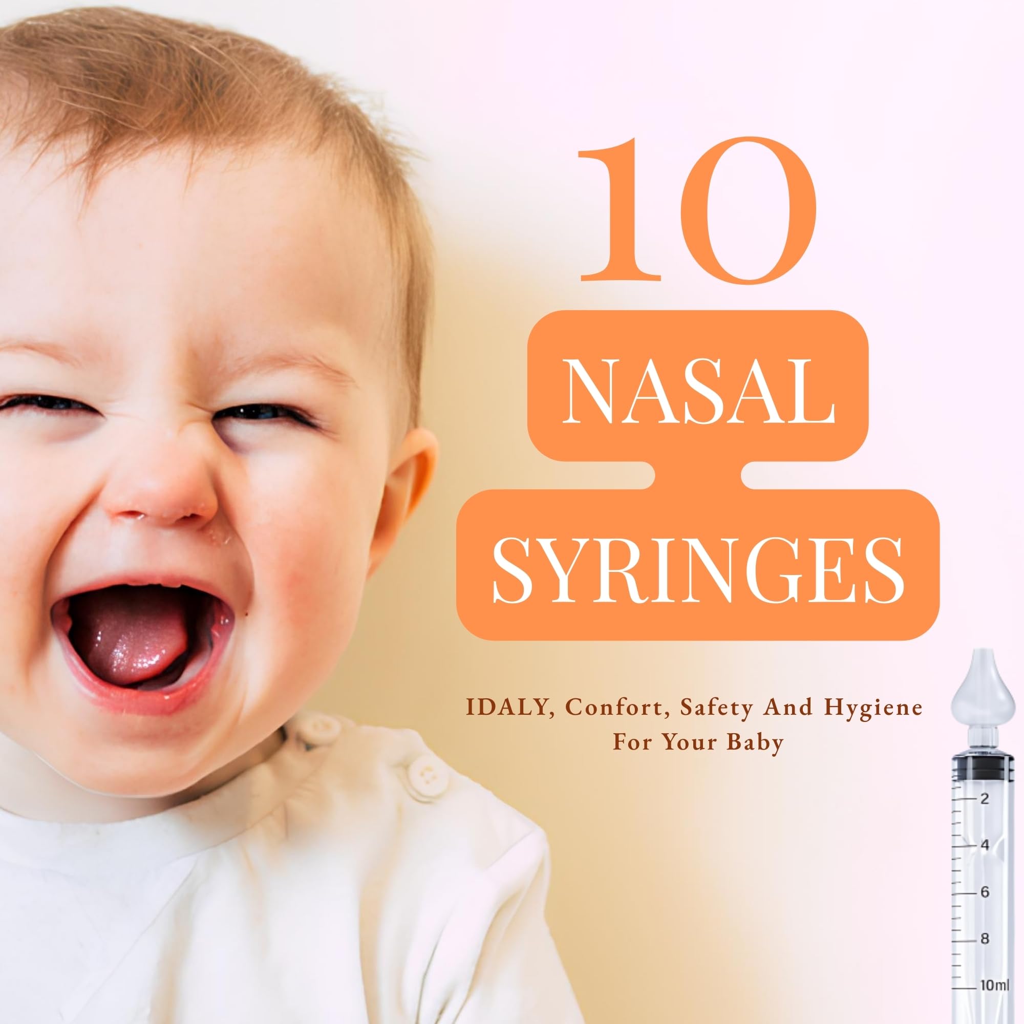 IDALY silicone tip ensures soft contact with baby nasal passages