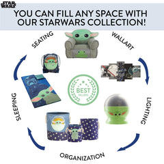 Idea Nuova star wars mandalorian hamper with The Child design and durable handles for easy transport.