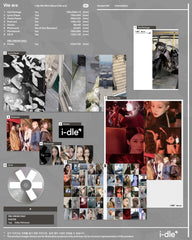 IDLE 8th mini album WE ARE contents image shows diverse inclusions for collectors.