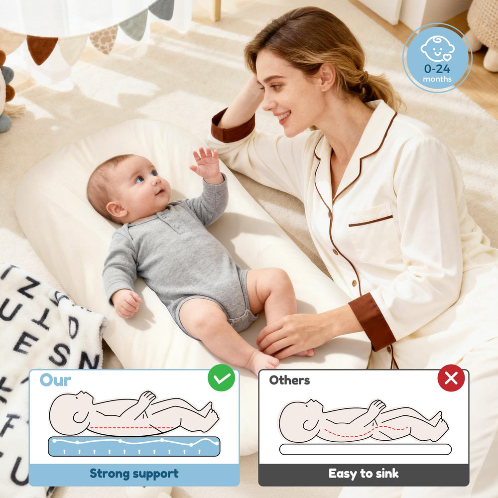 Idudbid baby lounger cashmere beige outdoor picnic ready