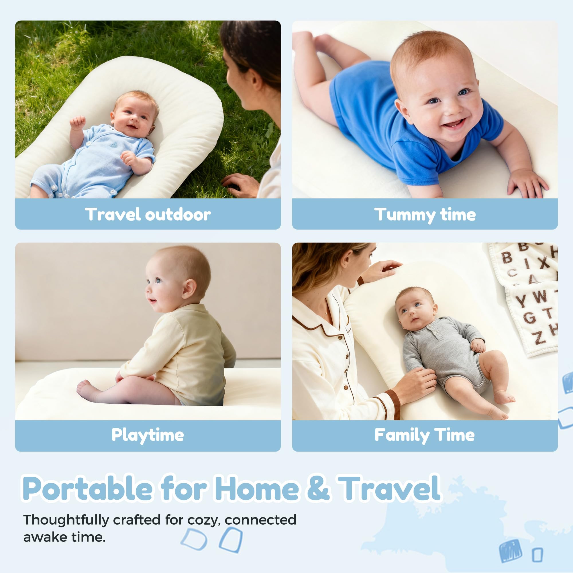 Idudbid baby lounger indoor outdoor use for versatile home and outdoor lounging