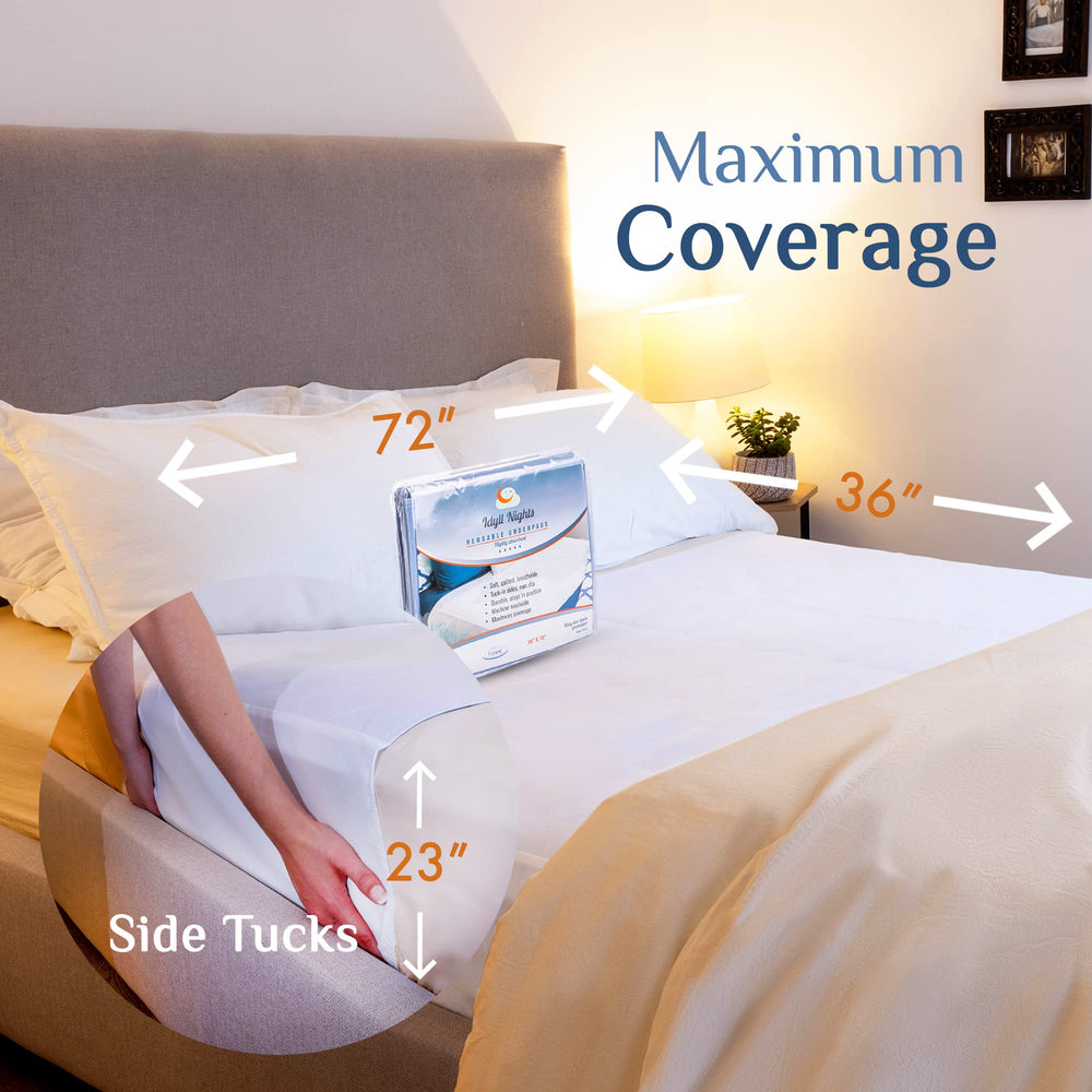 Idyll Nights bed pad in use during sleep showing comfort and dryness.