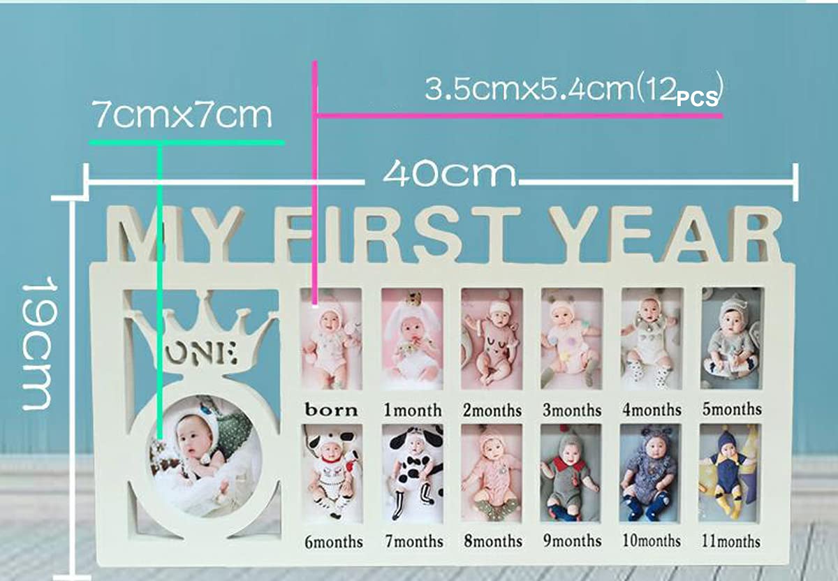 iEasey First Year Frame in bright ivory complements any nursery decor.