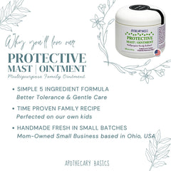 Handmade small-batch jar of IEG Store Protective Ointment for sensitive skin.