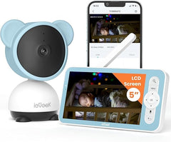 ieGeek 1080p night vision for clear baby monitoring and facial expressions.