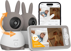 ieGeek 2K split-screen left camera view for simultaneous room monitoring