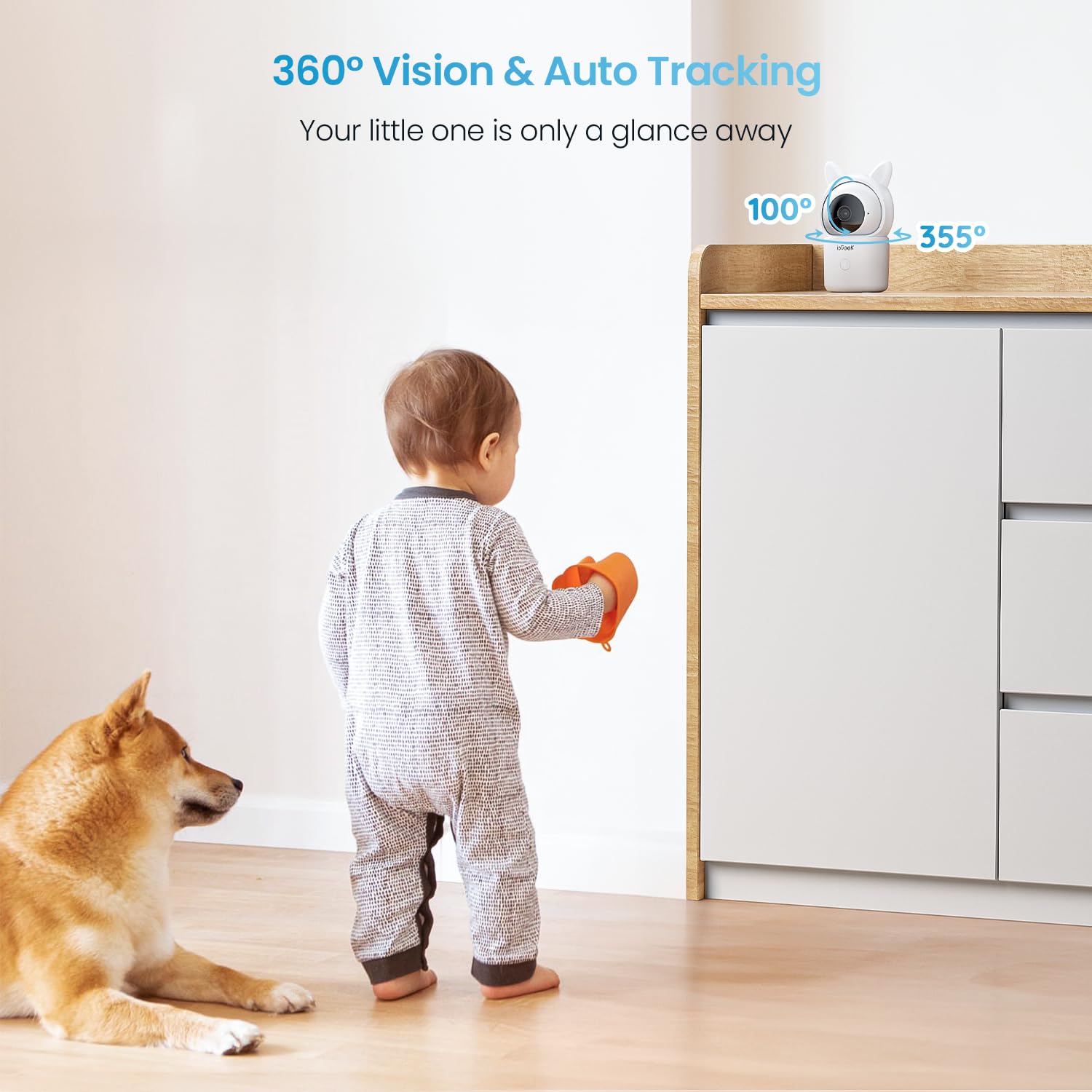 ieGeek two-way talk feature for comforting baby remotely