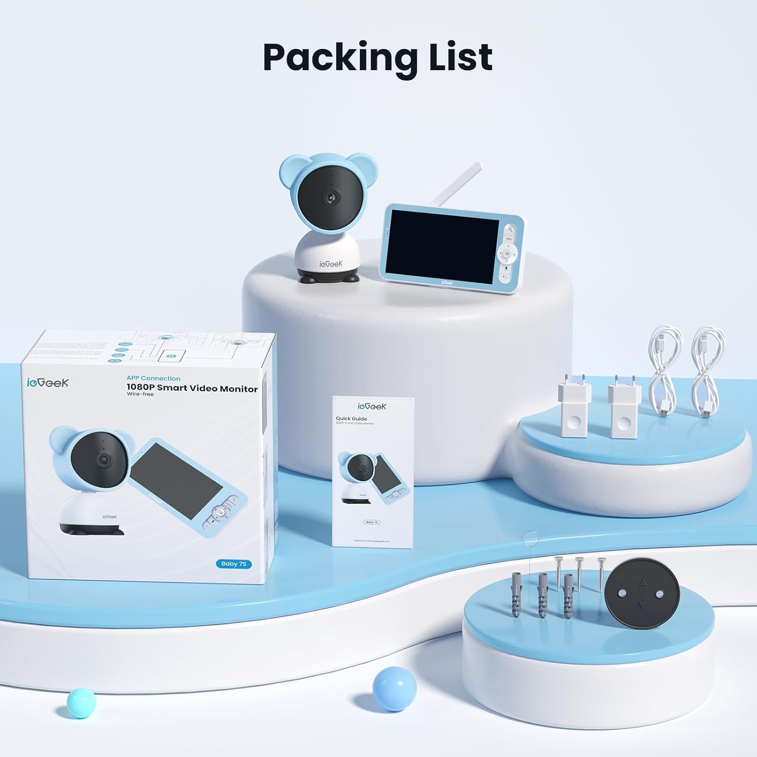 ieGeek complete baby monitor for safe, connected family moments.