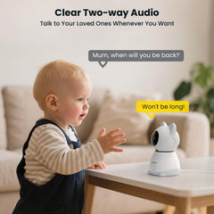 ieGeek auto-tracking follows baby movement across the room
