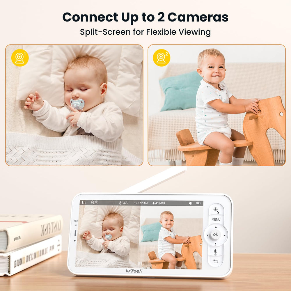 ieGeek monitor demonstrates auto-tracking and 4x zoom for detailed nursery checks